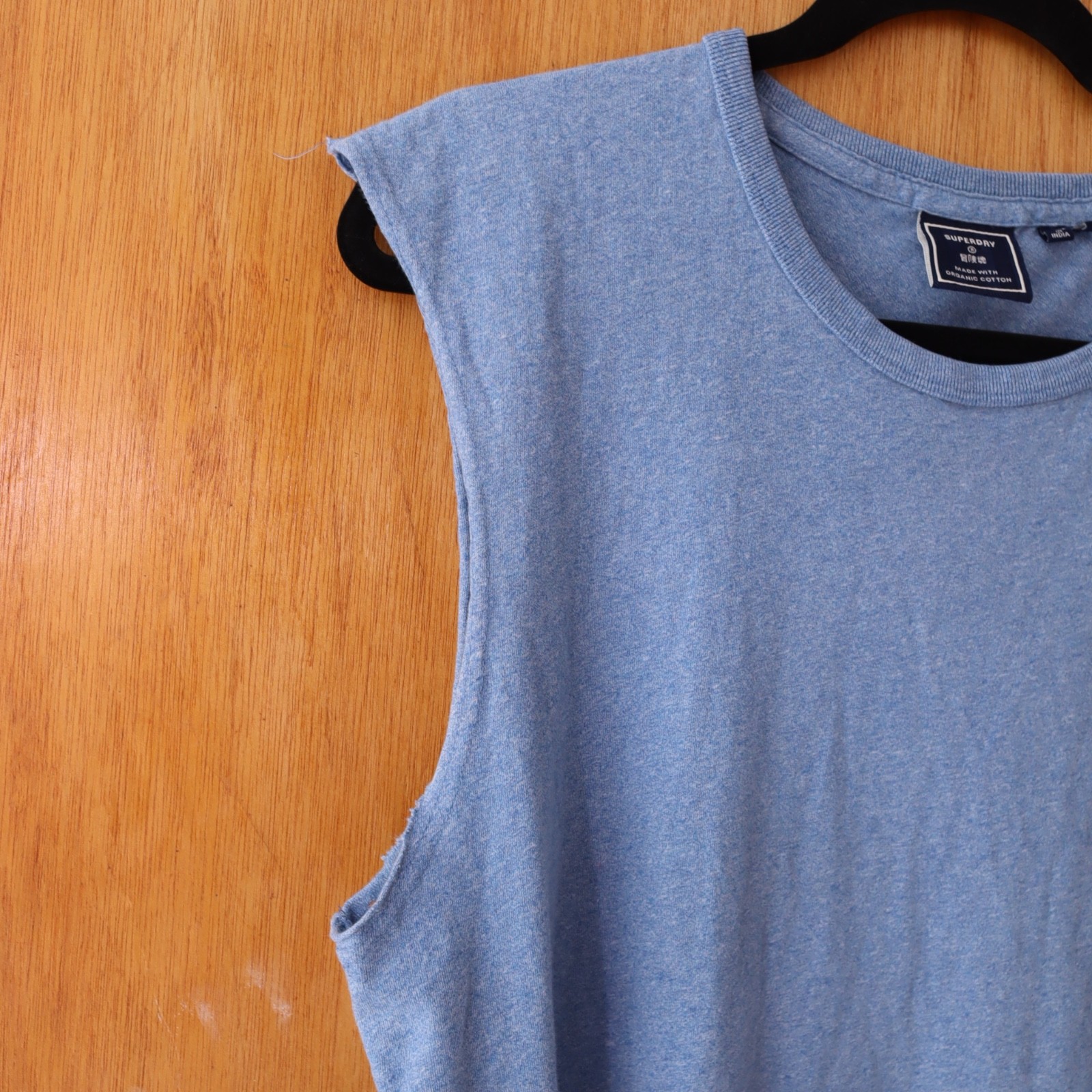 Superdry Men's Organic Cotton Essential Logo Tank Top Blue Muscle Tee Small S gallery