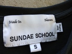 Sundae School Pocket Tee Shirt Small Black Heavyweight Stash Boxy Streetwear