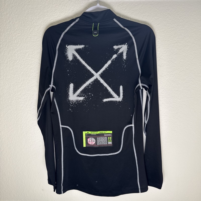 OFF-WHITE X NIKE PRO LONG SLEEVE TOP CN5528-010 LARGE NEW W/TAG gallery