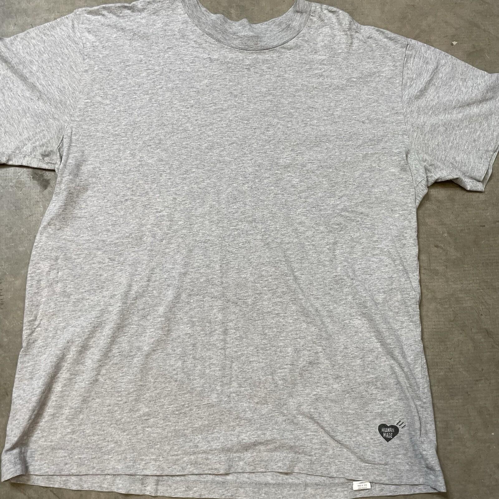 Human Made Shirt Large Nigo Heart Logo Plain Basic Grey Streetwear Tee gallery