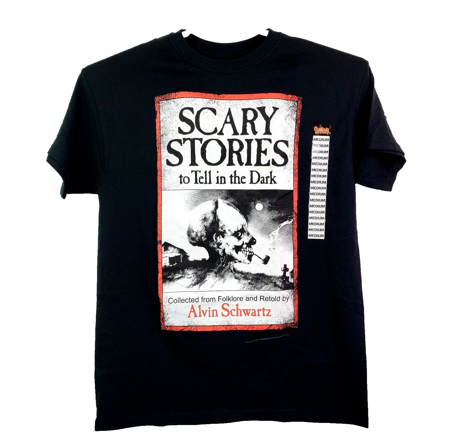 Spencers Scary Stories Adult Size M Black Halloween Short Sleeve Graphic T-Shirt gallery