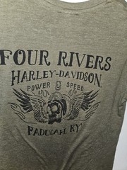 Harley-Davidson Men’s Precisely Poly-Blend Short Sleeve T-Shirt, Military Green