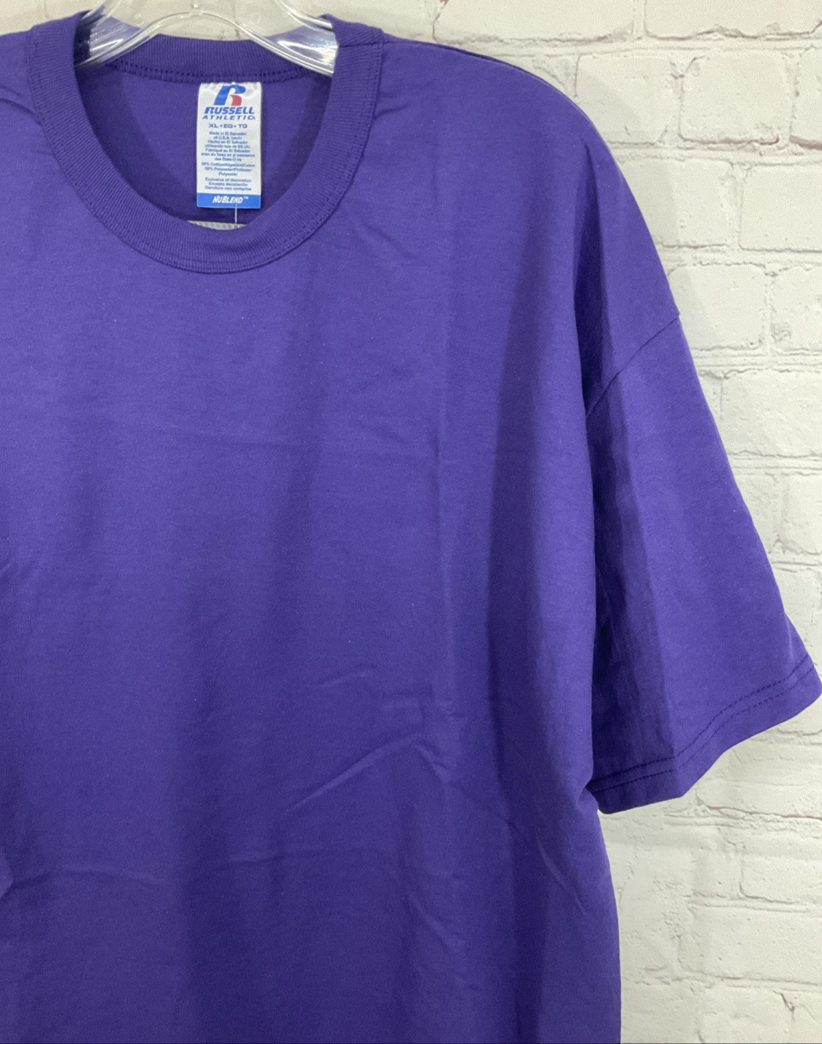 Russell Athletic 64030MK Adult's NuBlend Athletic T-Shirt Purple XL gallery