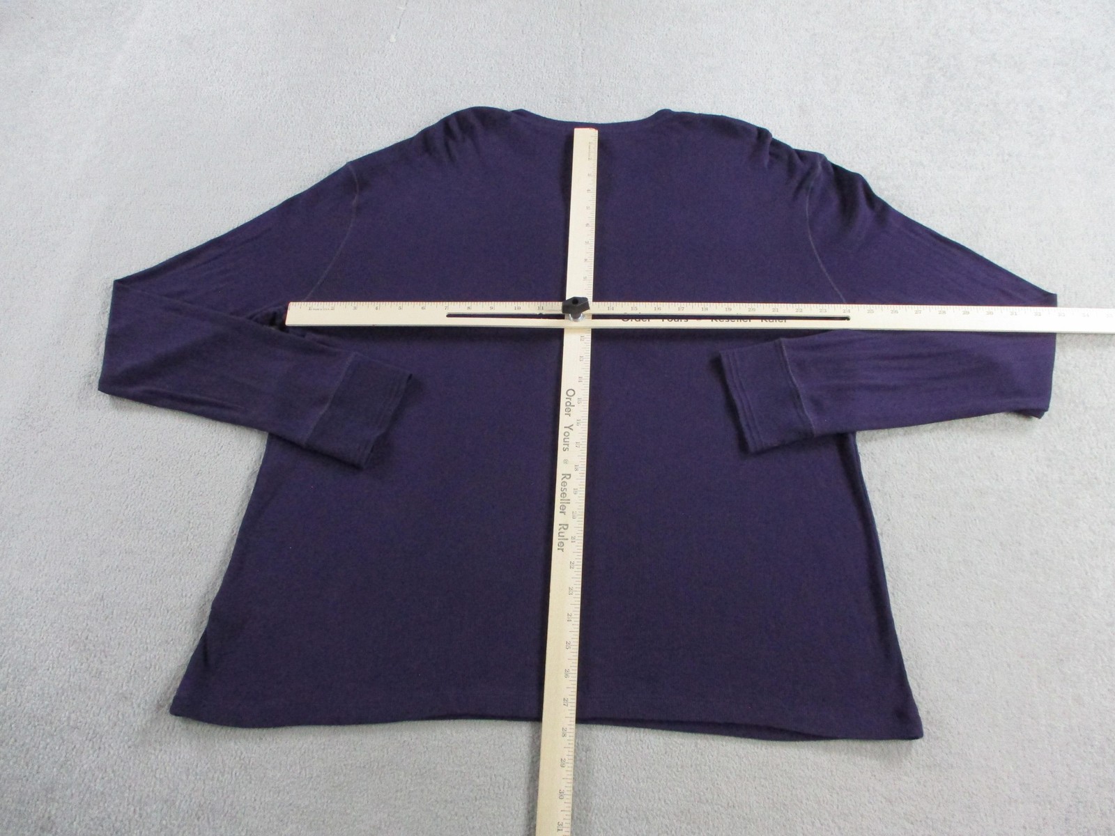 Ralph Lauren Shirt Mens XL Purple Black Label Ribbed Knit Henley Long Sleeve gallery