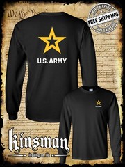 Army Star Logo 2-Sided Long Sleeve T-Shirt – United States of America Military