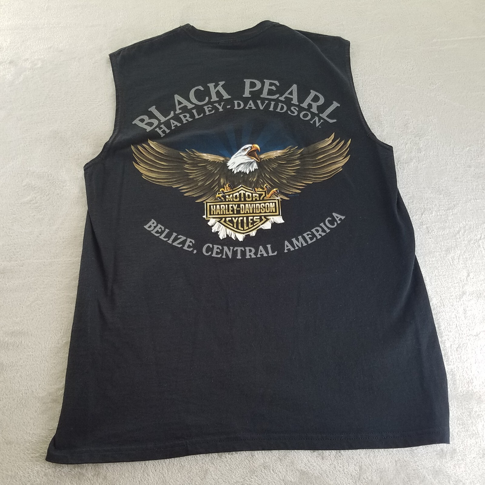 Mens Harley Sleeveless Graphic T Shirt Black Bad Attitude - See Measurements gallery
