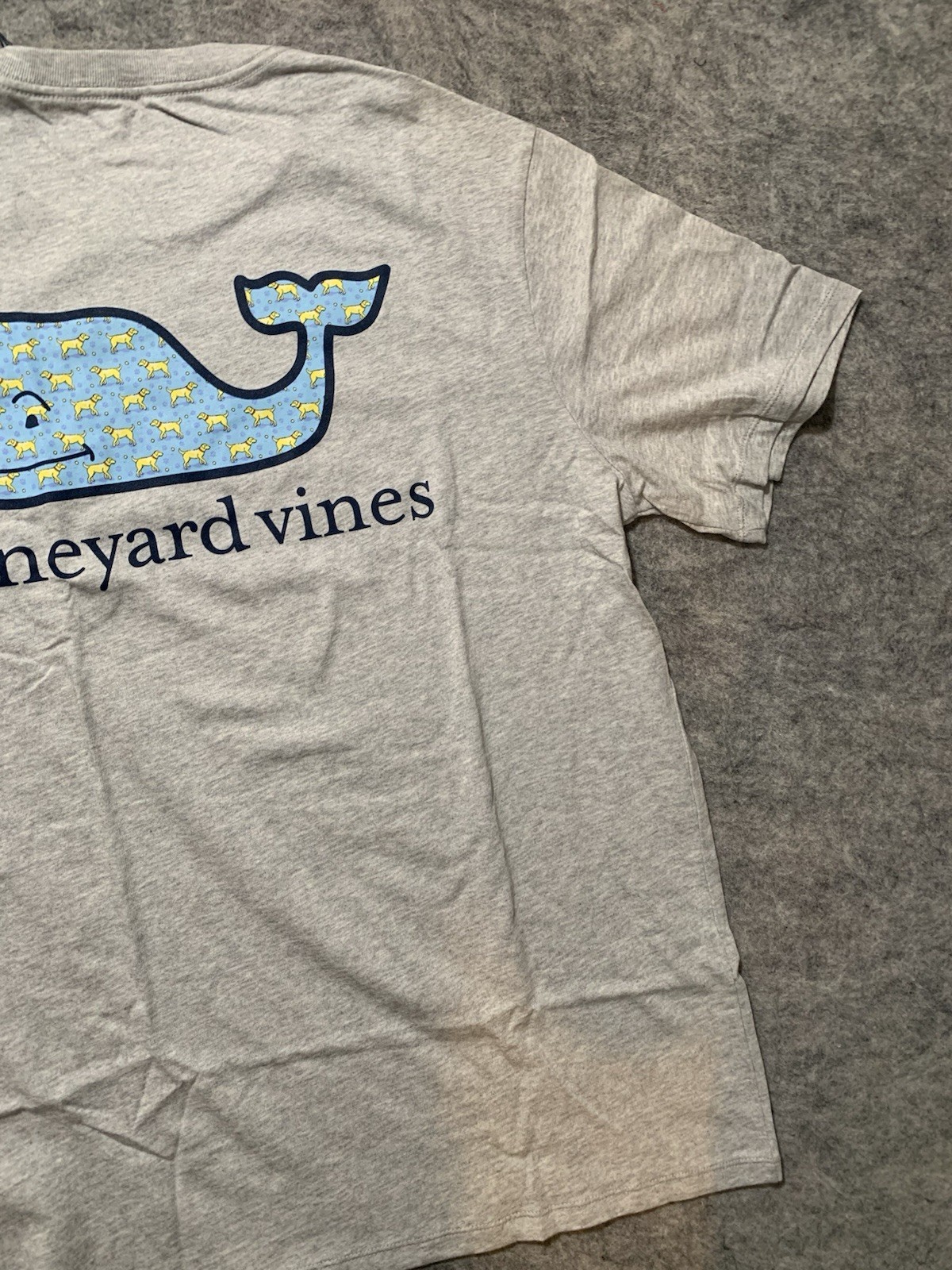 Vineyard Vines Men's Golden Retriever Dog Whale Gray T-Shirt Size Large NEW NIP gallery