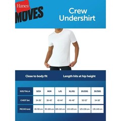 3-Pack Hanes Moves Men’s Breathable Tagless Mesh Crewneck T-Shirt Black/Grey 2XL