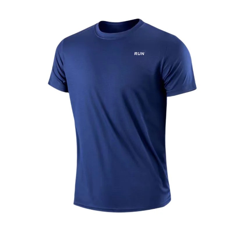 Men Summer Ice Silk Short Sleeve T-Shirt Quick Dry Fitness Sports Gym Wear Gift gallery