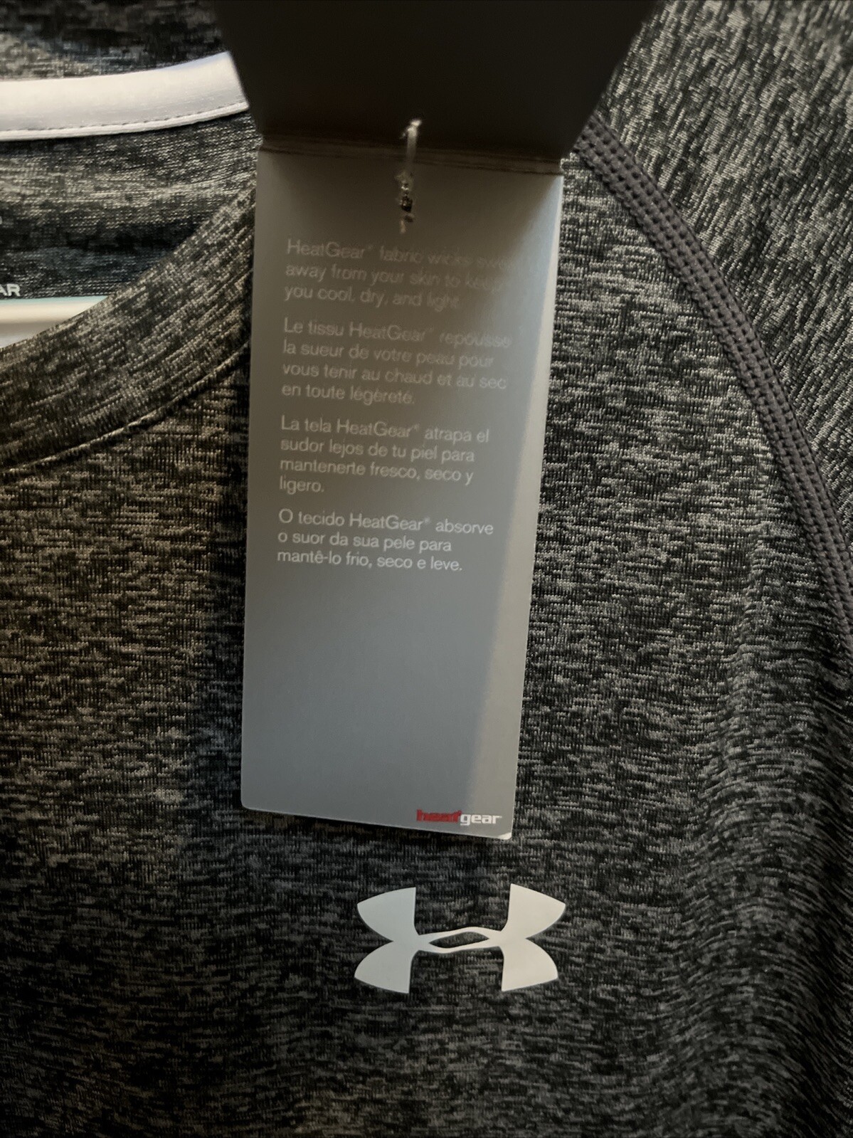 NEW Under Armour Heatgear T-Shirt Mens XL Gray Short Sleeve Crew Neck NWT $25 gallery