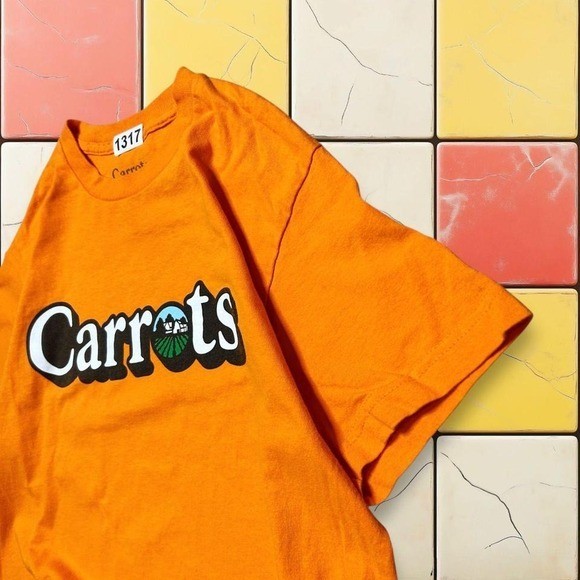Y2K Carrots Orange Skater T Shirt Men Size M Cotton Short Sleeve Anwar Street gallery