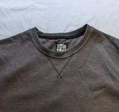32 Degrees Cool Men Gray Lined Stretch Round Long Sleeve Heat Plus Shirt Sz L