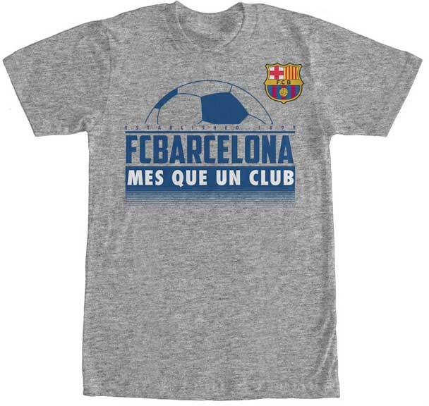 FC Barcelona mes que un club Gray T-Shirt Tee Brand New