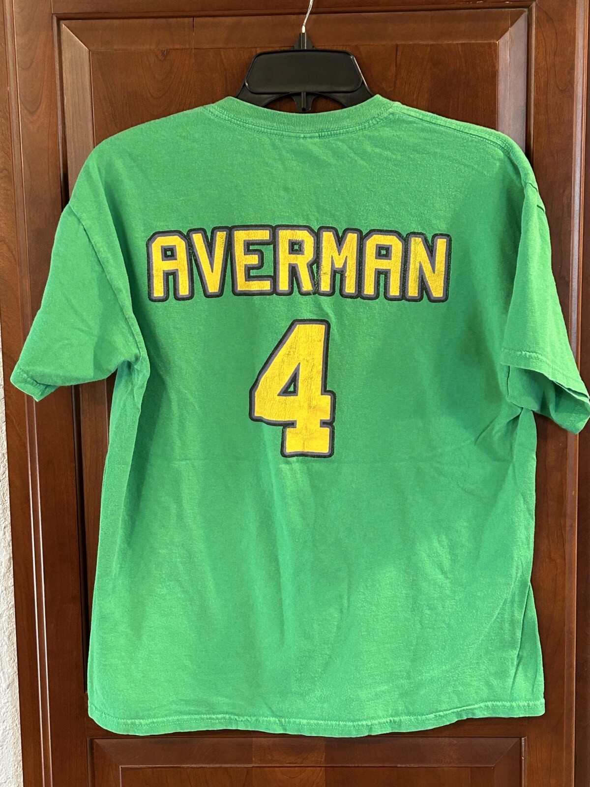 Mighty Ducks T-Shirt Averman Jersey Costume Uniform Movie Green Size Medium gallery