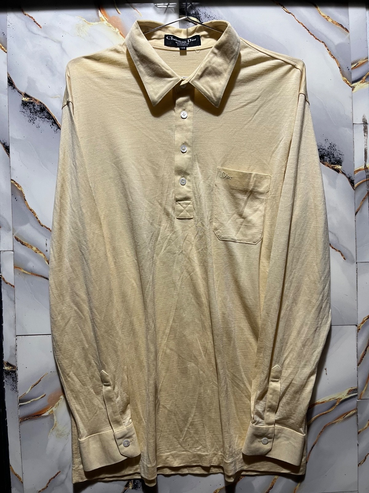 Vintage Christian Dior Monsieur Polo T-Shirt Long Sleeve single stitch Size. L gallery