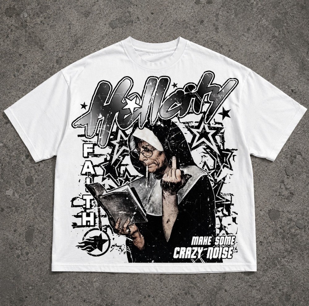 🔥 Hellcity Faith Graphic Tee Y2K Streetwear Punk Goth T-Shirt