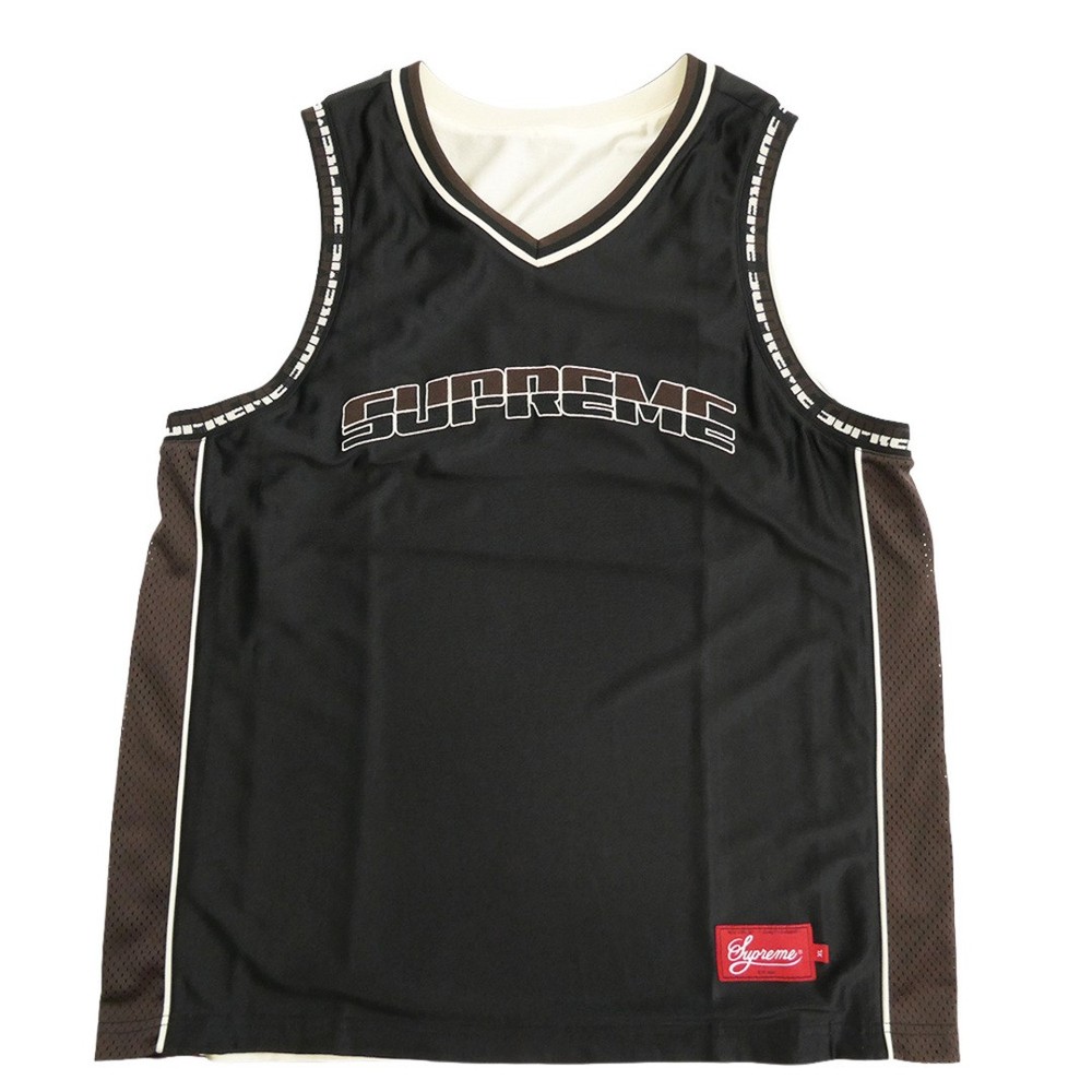 Supreme 22SS Reversible Basketball Jersey Black Brown XL Used LIFE-0