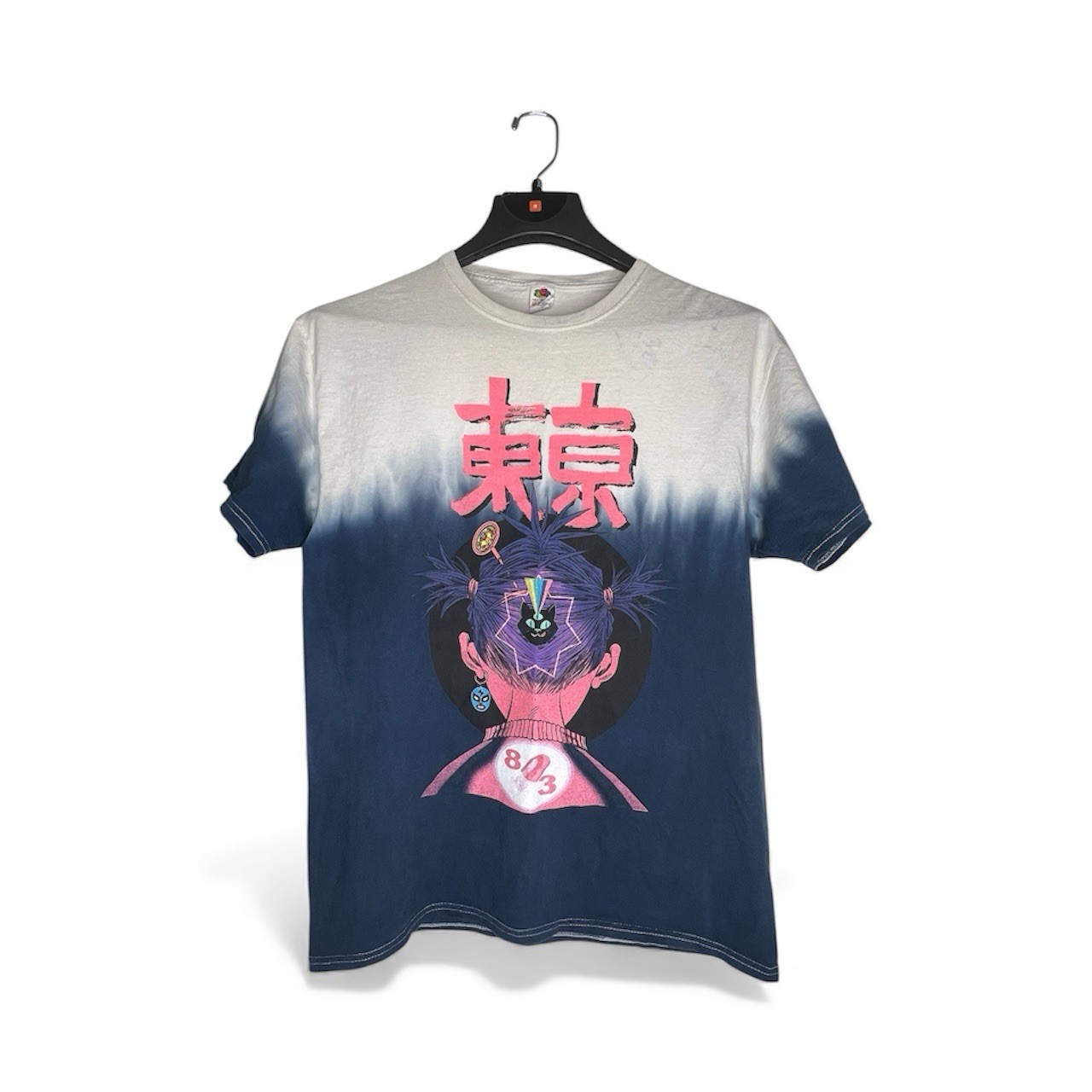 Men’s Large Tie-Dye Graphic T-Shirt Tokyo Kanji Anime 803 Cat Streetwear Tie-Dye gallery