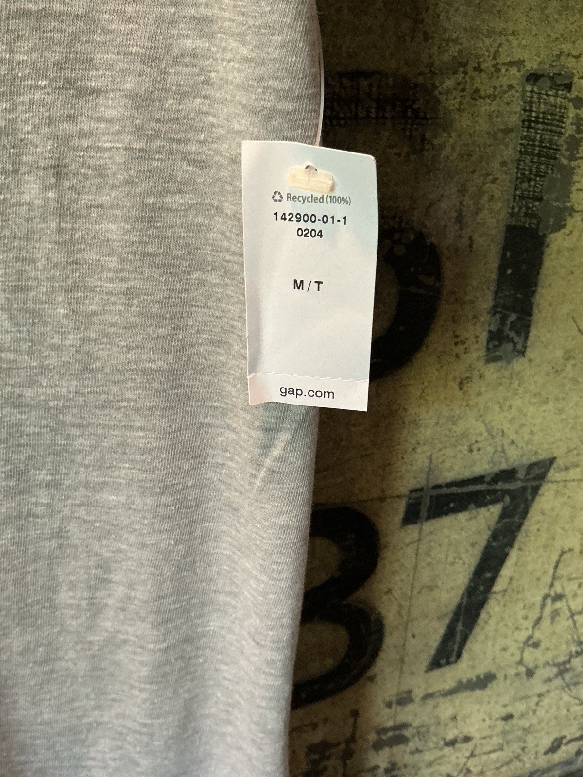 NEW Gap Men’s Medium Tall Short Sleeve Grey Cotton Henley gallery