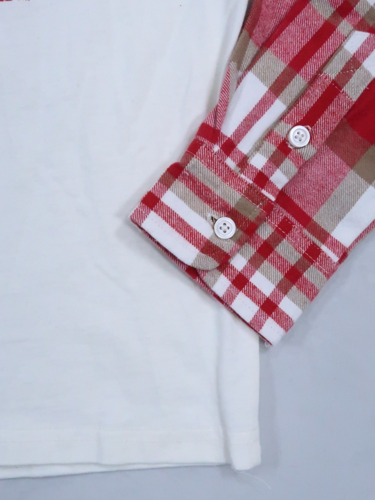 New Harvard University T-shirt Flannel button cuff Mens Large long sleeve crew gallery