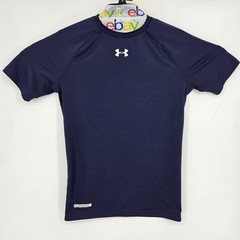 Under Armour Compression Shirt Mens Large Blue Heatgear Sports Football