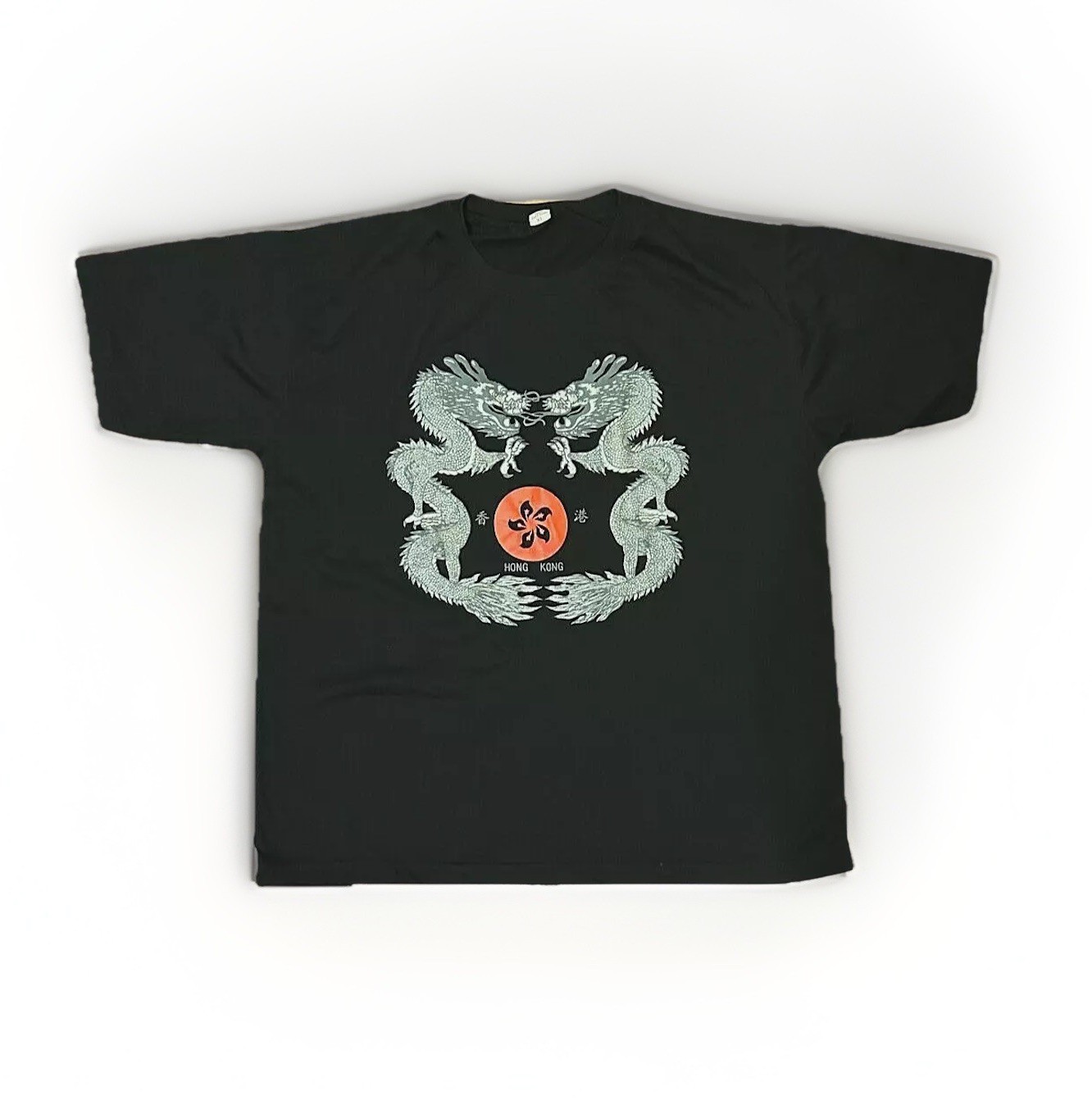 Vintage Hong Kong Double Dragon Graphic design Tshirt Adult XL Cotton from China