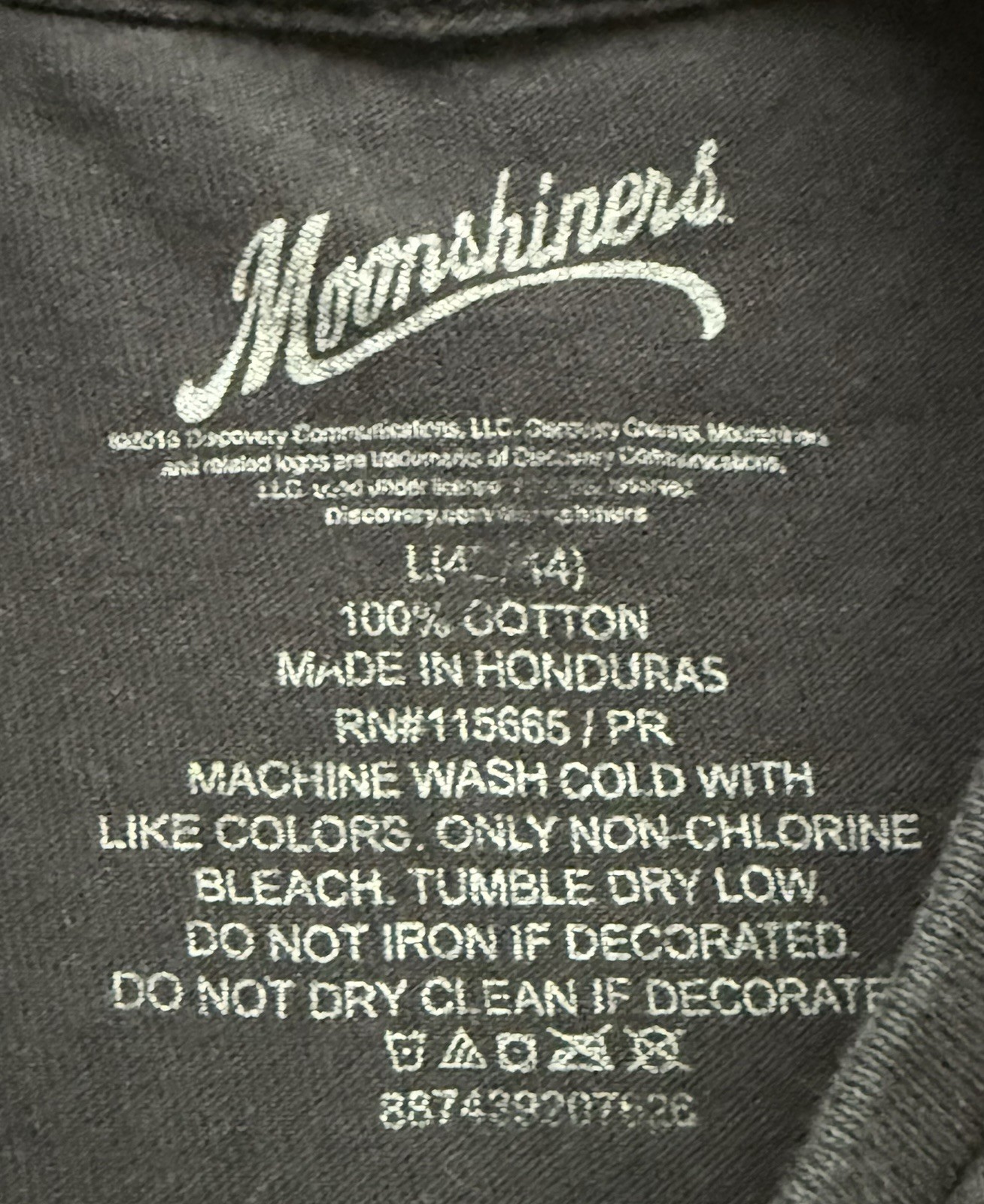 Moonshiners TV Show T Shirt Sz L 2013 Discovery Channel Always Drink Just Enough gallery
