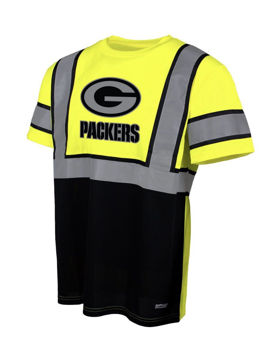 Green Bay Packers Hi Vis Safety Shirt ANSI Class 2 Buffalo Outdoors Large NWT