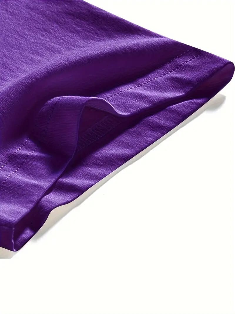 Men's Classic Solid Plain Cotton Round Hem Scallop Essentials Tshirt S-2XL gallery