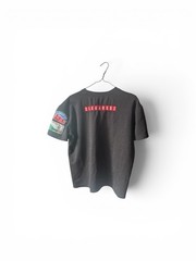 Dsquared2 Men’s Black Size S Crew Neck Short Sleeve Graphic Tee Logo Patches