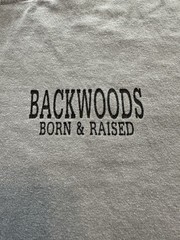 Comfort Colors Backwoods Born & Raised Bull Dog Graphic T-Shirt XL Gray Gorpcore