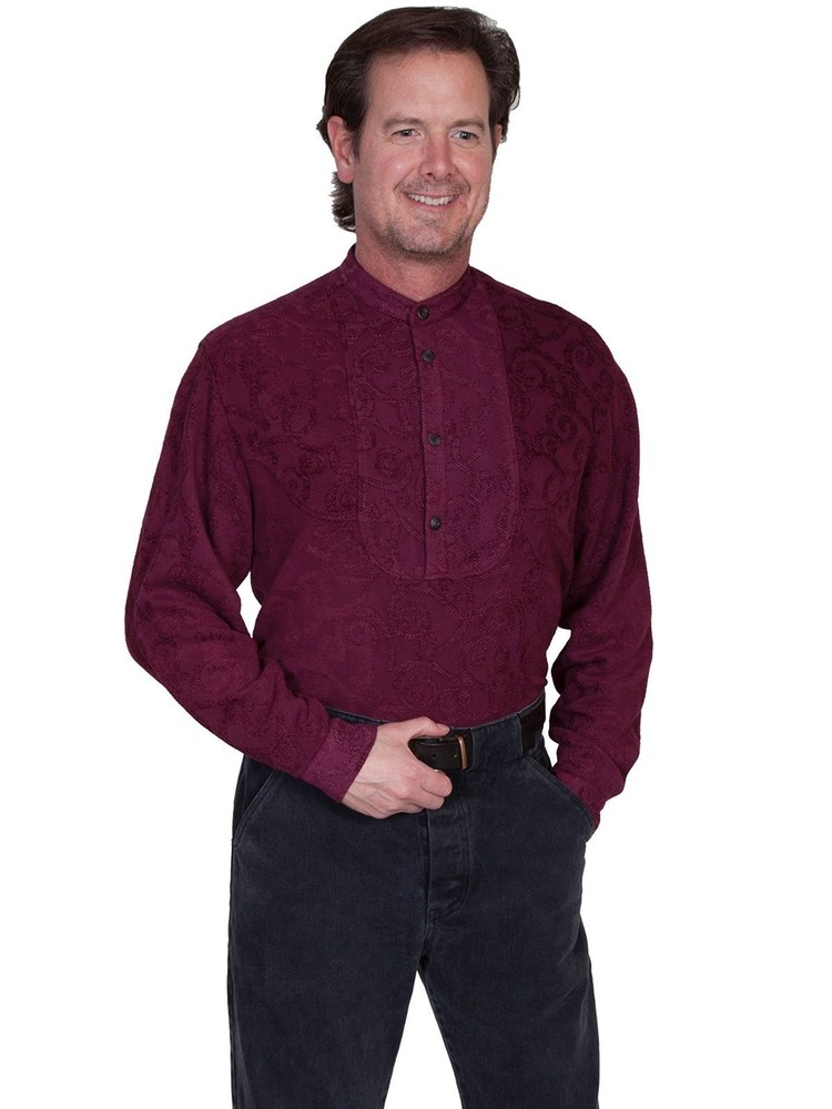 WAHMAKER SCULLY OLD WEST CLOTHING PULLOVER SCALLOP OVERDYE SHIRT . MADE IN USA