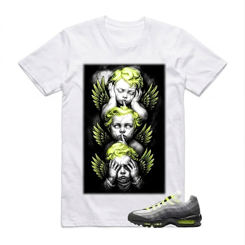 Shirt to match Air Max 95 Big Bubble Neon Yellow Black Cool Grey 2026 OG T Shirt