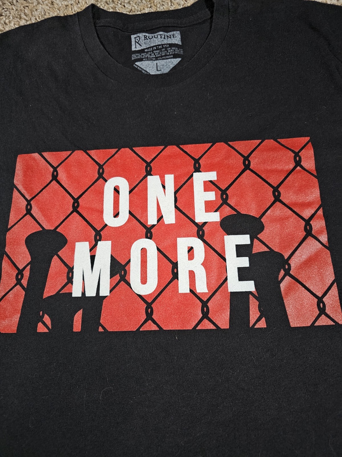 routine baseball Made In USA Large tshirt ONE MORE gallery