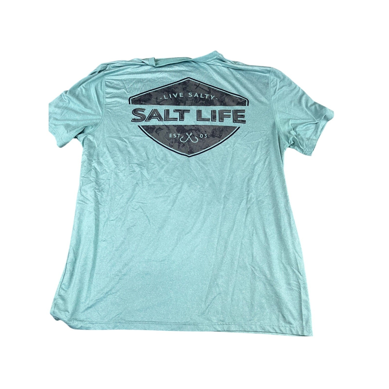 Men’s Salt Life teal green SLX XL Long-Sleeve Performance Tee Excellent gallery
