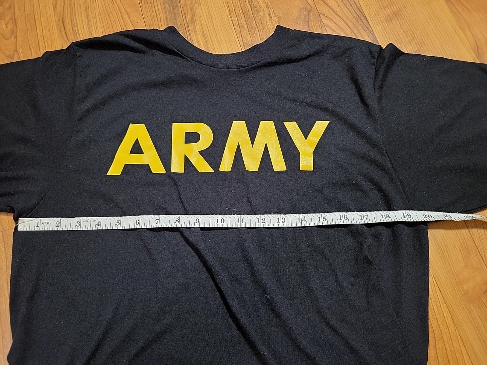 Army Tshirt Blk Cotton Large See Pics For Sizes Excond SS Spellout gallery