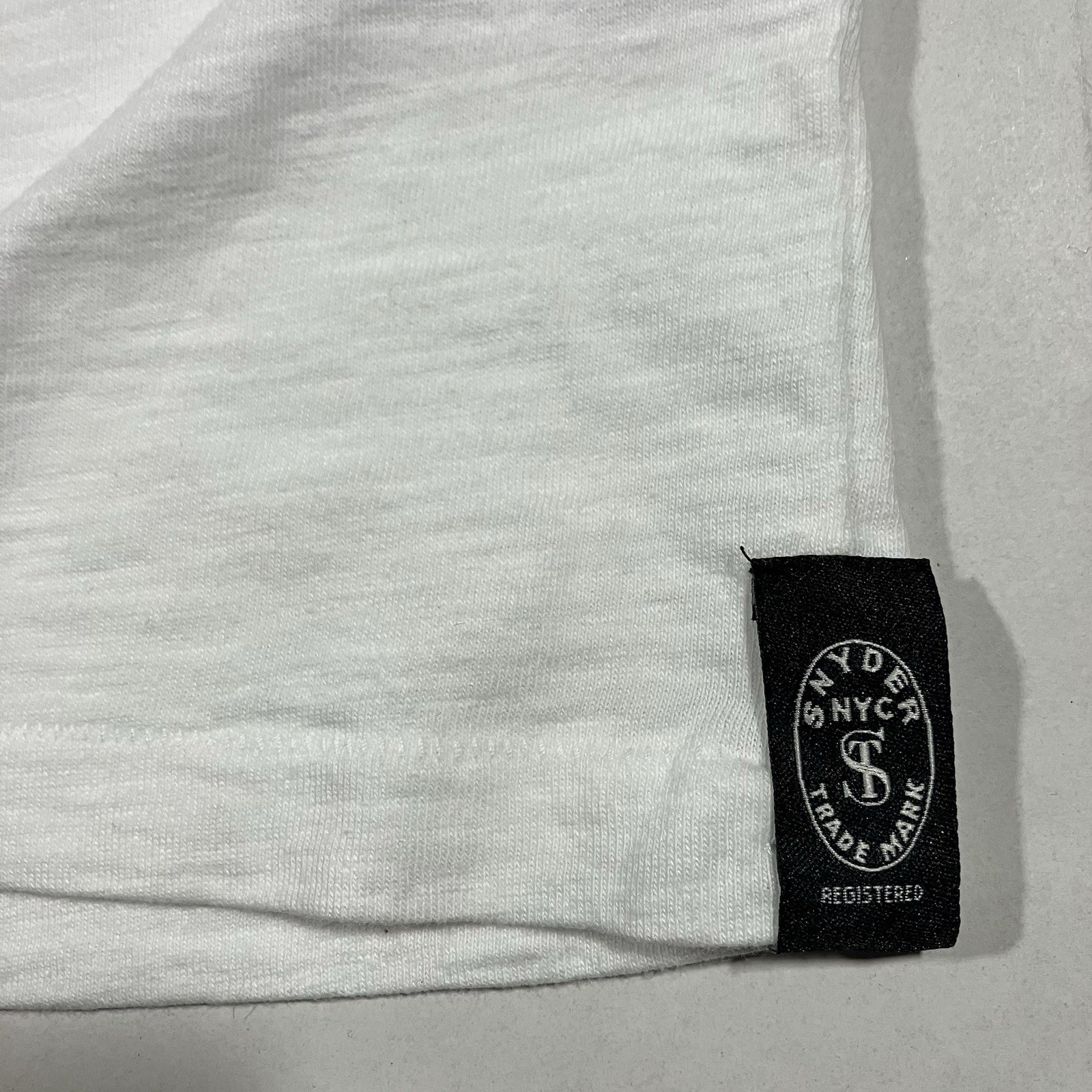Todd Snyder New York Homespun Jersey Mens XL T Shirt White Pocket Short Sleeve gallery