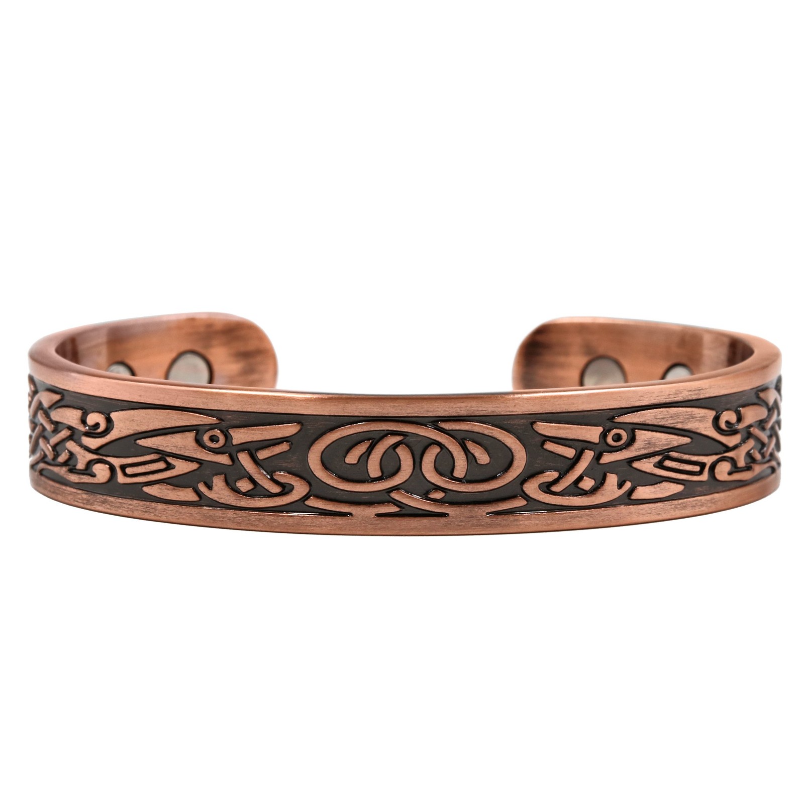 Pure Copper Magnetic Heavyweight Cuff Bracelet for Men, with 8 Magnets 3500 G... gallery