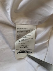 Dsquared2 Cell Block Graphic Shirt Size 56 XXL White Cotton Made In Italy