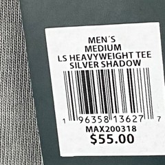 VRST Heavyweight Tee Mens Medium Long Sleeve T Shirt Gray Crew Neck