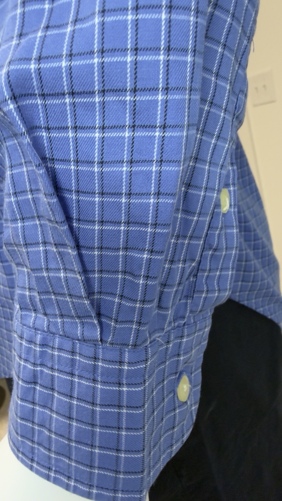 Tommy Hilfiger Men’s Large Blue Plaid Button Down Shirt 100% Cotton Long Sleeve gallery