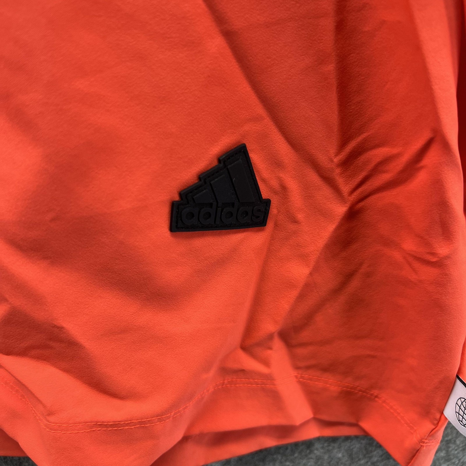 Adidas Shirt Mens Medium Solar Red 1/4 Zip Windbreaker Parley IC3732 Jersey Neon gallery