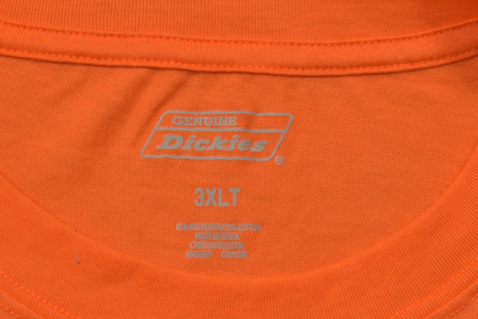 Genuine Dickies Men's 3XLT Orange Pocket T-Shirt Short Sleeve Tall Cotton Blend gallery