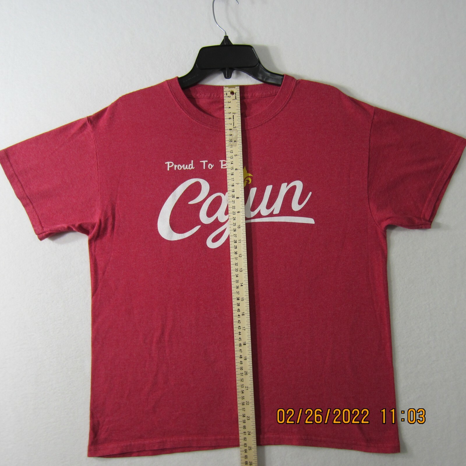 Hanes Shirt Mens Medium Red Comfort Blend EcoSmart Proud To Be Cajun Outdoor gallery