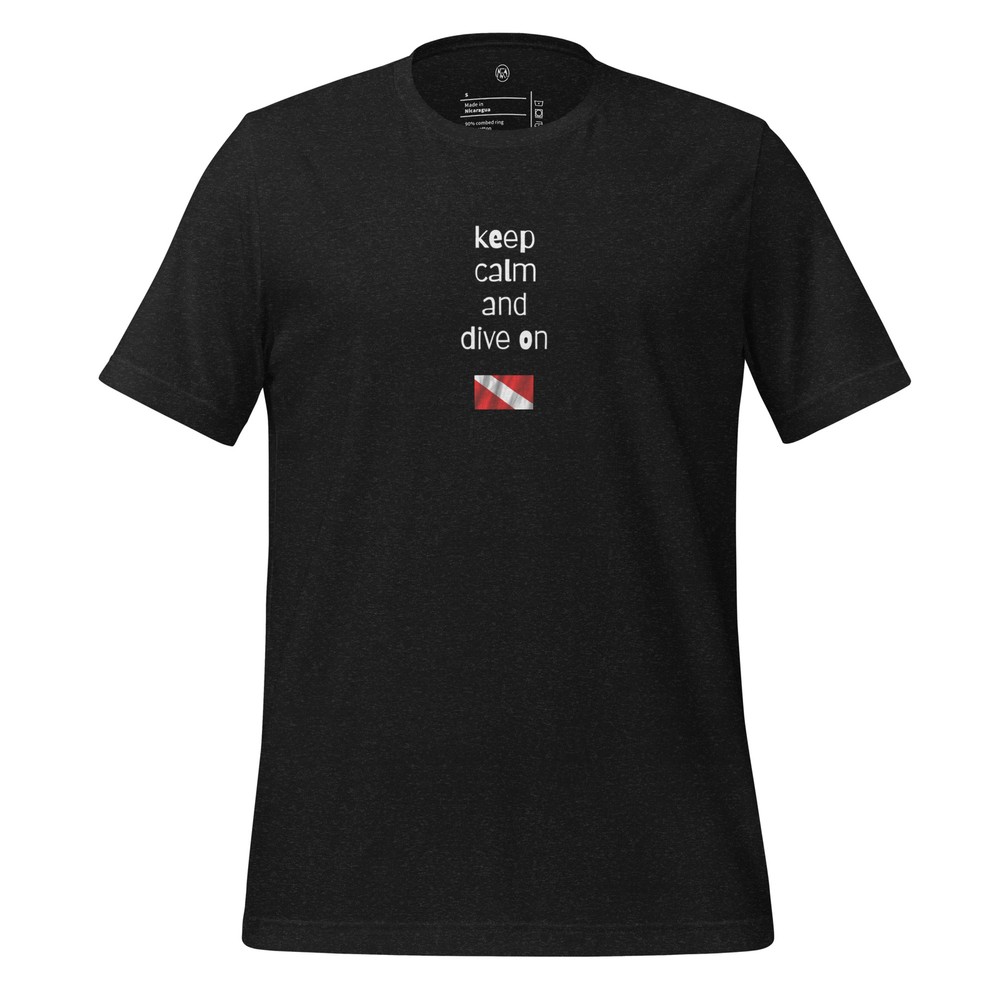 keep calm and dive on, scuba diver shirt, diving shirt, Funny Tshirt