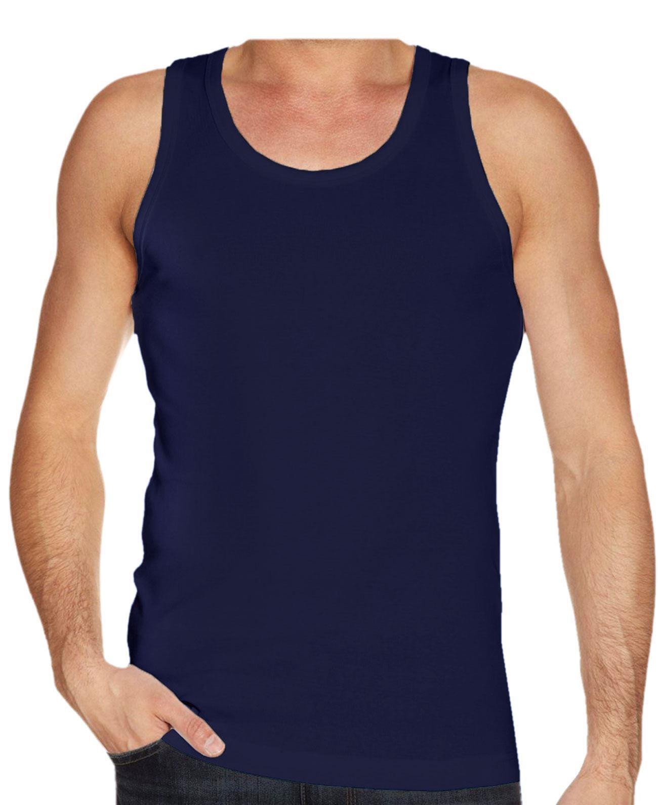 6 Pack Mens Vests 100% Cotton Plain Tank Gym Sports Summer Training Tops S-2XL gallery