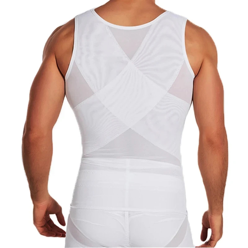 Men’s Compression Vest Body Shaper Tummy Slimming Waist Trainer Shapewear Top gallery