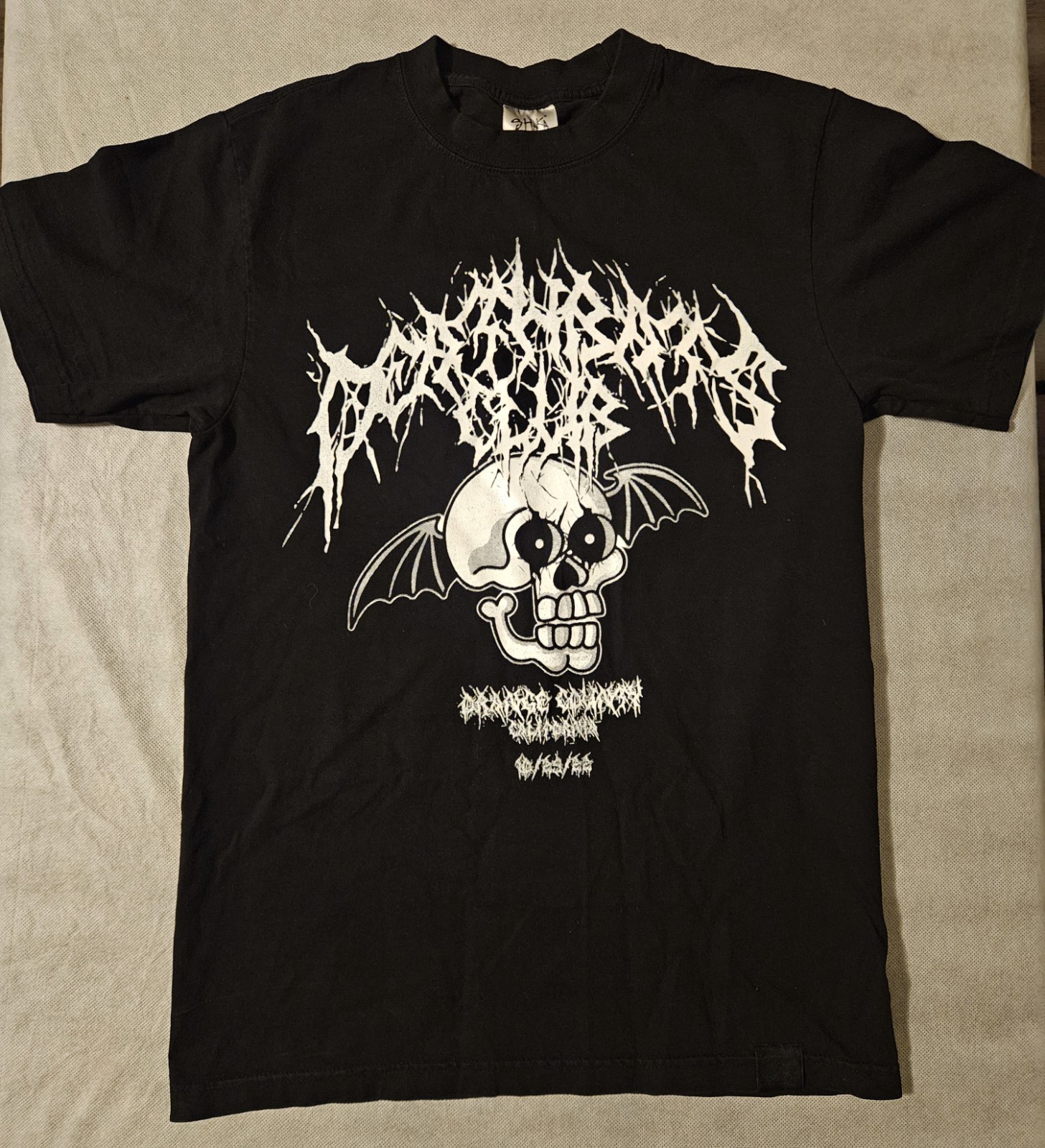 Men's S black, Short Sleeve, Shaka Wear, Unreadable Font Graphic gallery