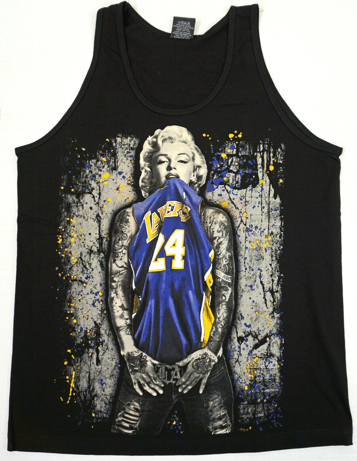 Los Angeles Tank Top T-shirt LA Kobe Marilyn Monroe Tattoo Art Men's Vest New gallery