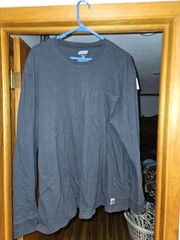 40 Grit By Duluth Trading Black Long Sleeve TShirt w Pocket Standard Ft Size 2XL